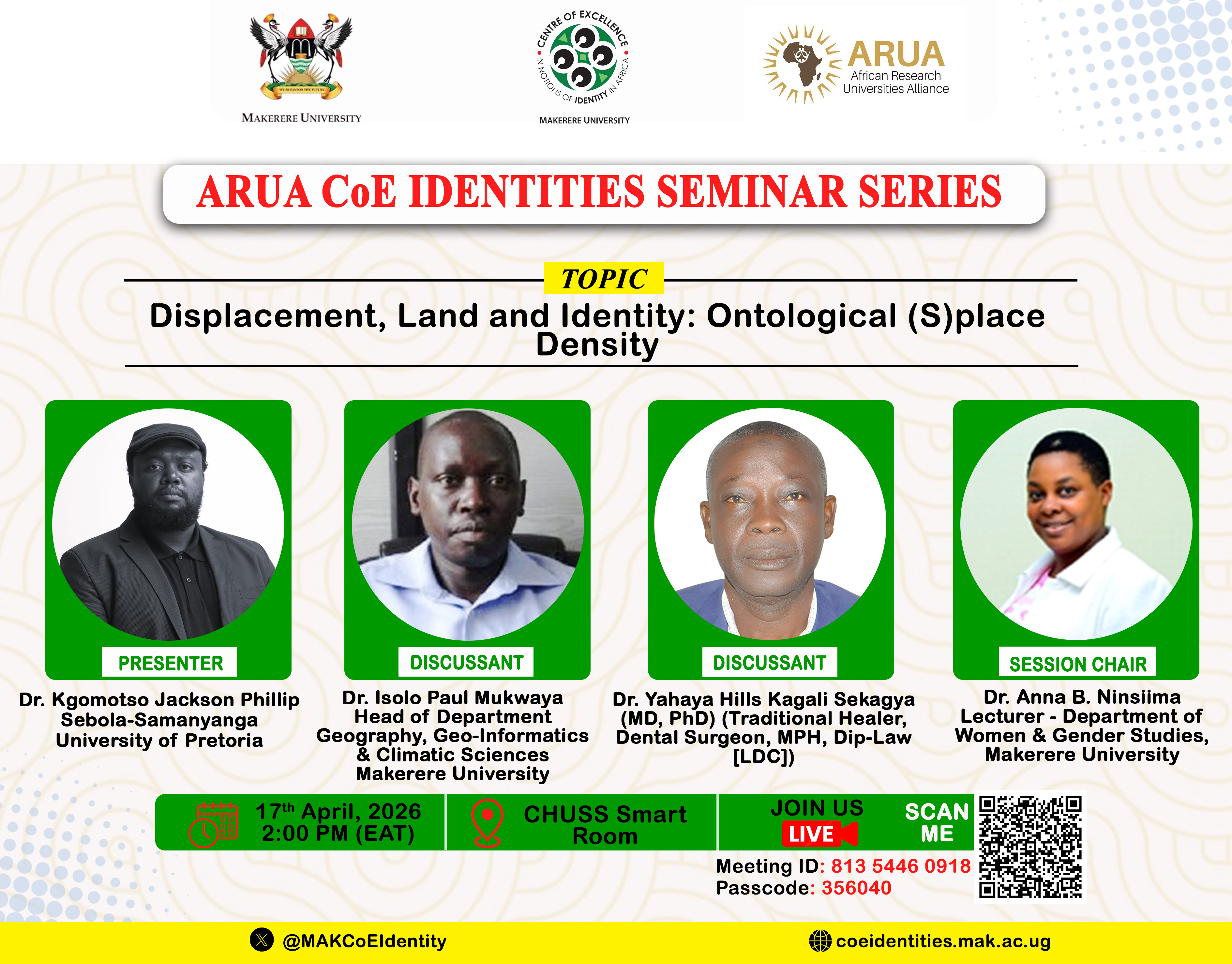 ARUA CoE Identities Seminar Series