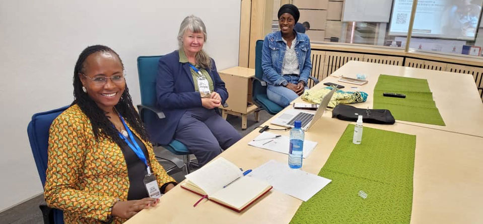 L-R, The Director CoE Identities, Prof Cornish, the CoE at Future Africa Campus, and the CoE Identities Manager, at University of Pretoria in South Africa for the third ARUA International Conferences